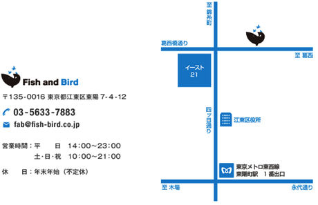 東京都のクライミングジム、Fish and Birdのアクセスマップ