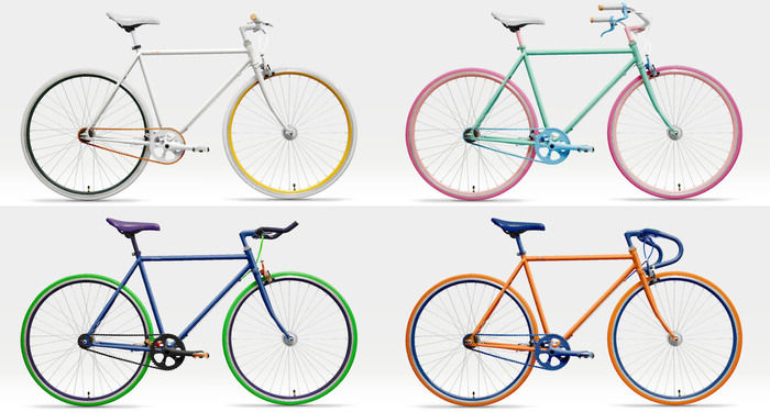 Cocci Pedaleの4色の自転車