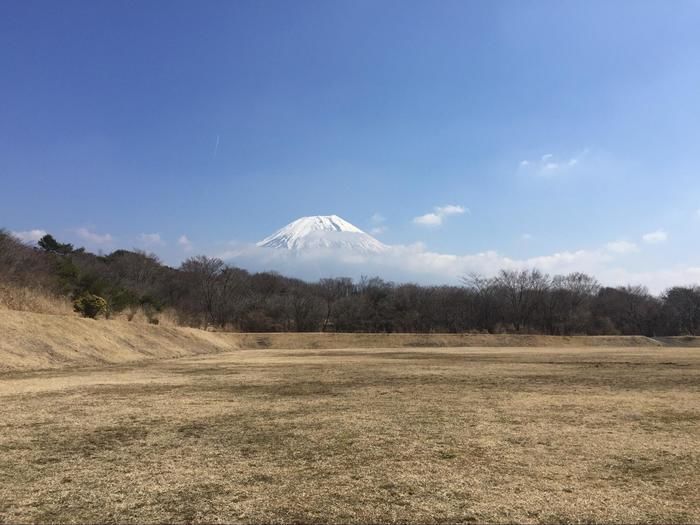 冬の空いているキャンプ場の様子