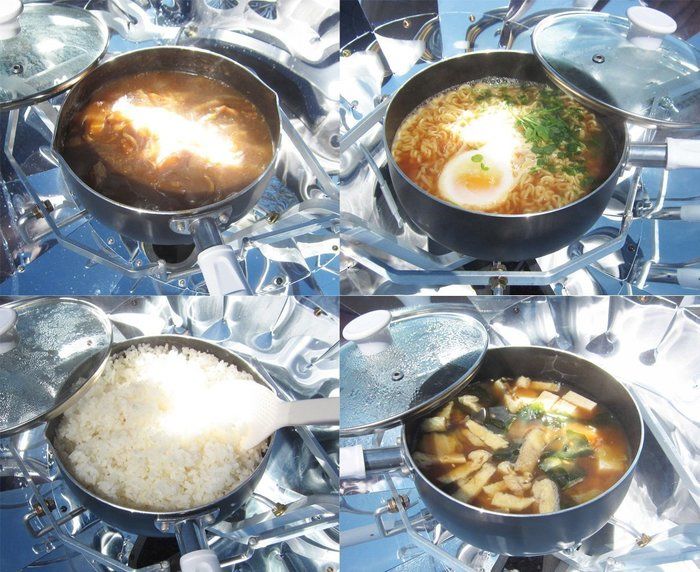 ソーラークッカーを使用した料理