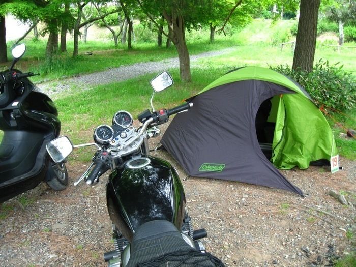 バイクとテント