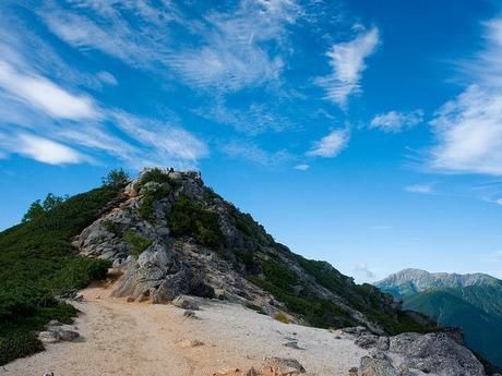観音岳の山頂付近