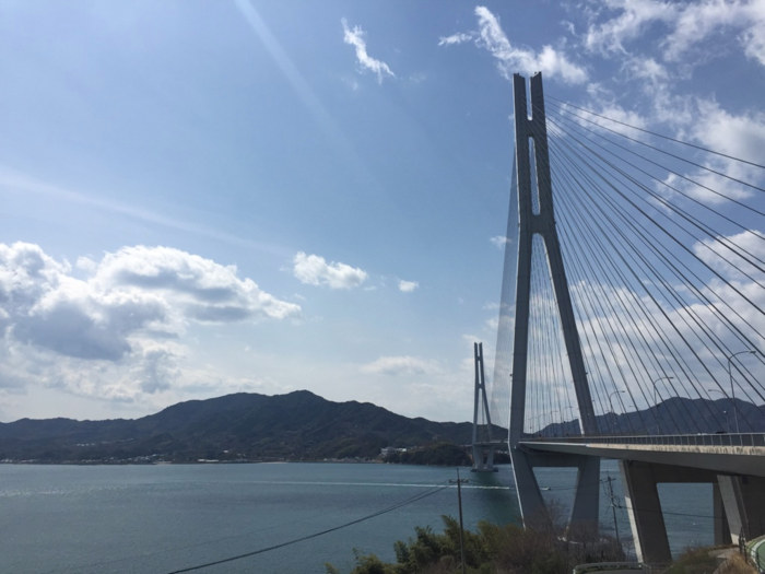 しまなみ海道にある展望台から見た景色