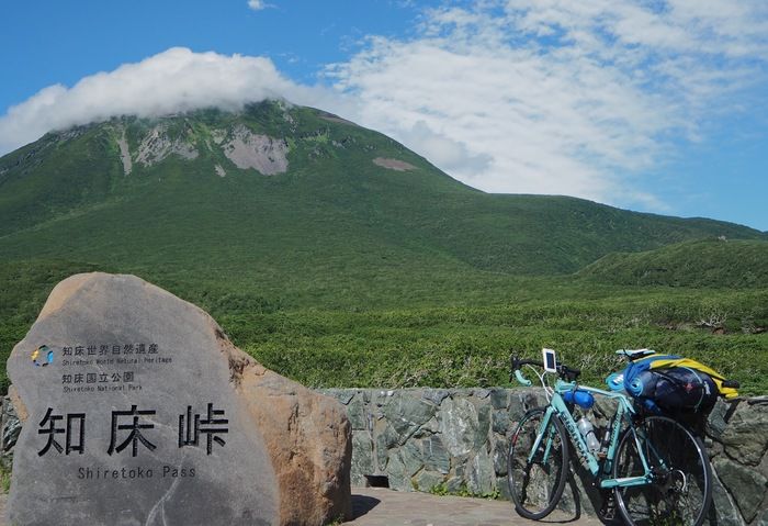 ロードバイクと知床峠