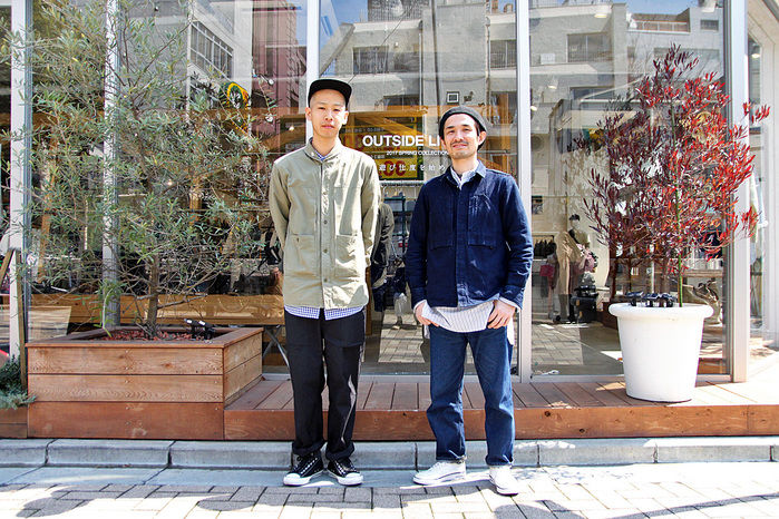 スノーピーク表参道店の店長、杉山さんとスタッフの方