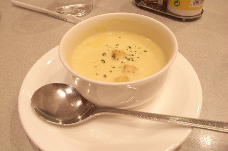 コーンクリーム缶で作った冷静豆乳コーンスープ