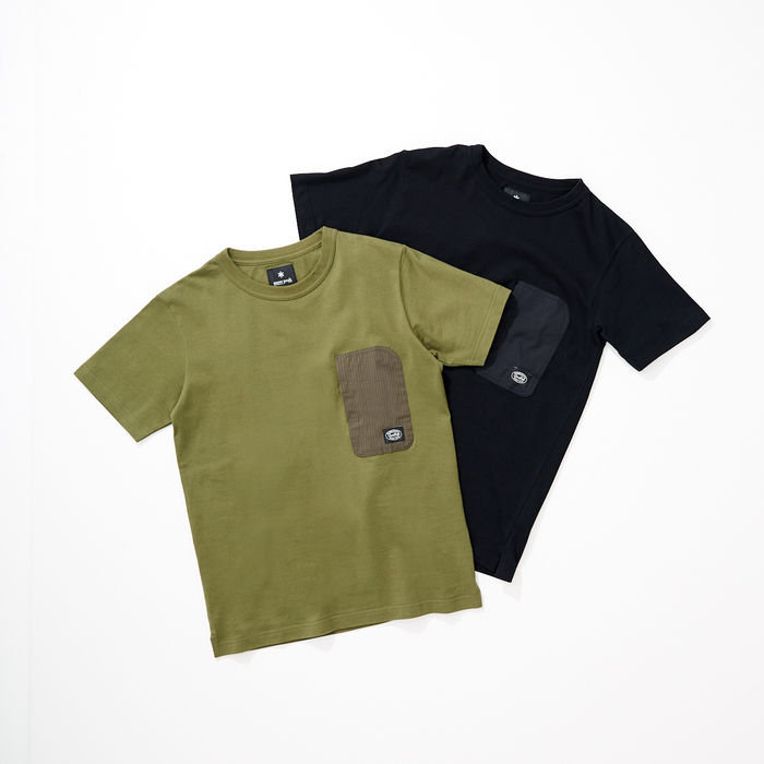 スノーピークとアーバンリサーチ ドアーズのコラボの半袖タイプの別注ポケットTシャツ