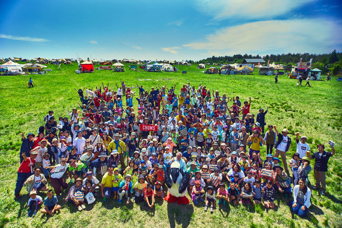 CHUMS CAMPに参加した人々の集合写真