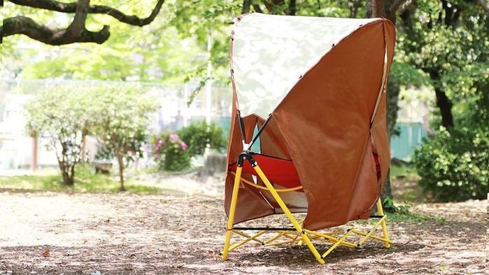 ハンモックシアターのカーテンを閉めた時の外観