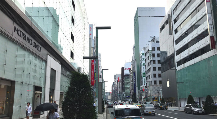 東京マラソンコースの銀座
