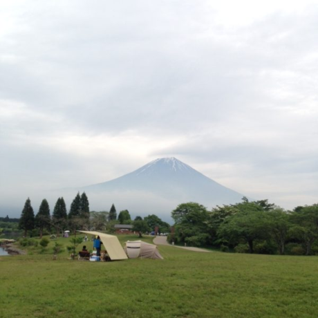 田貫湖キャンプ場から見た富士山