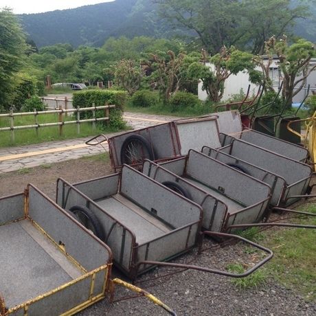 田貫湖キャンプ場の無料貸し出しのリヤカー
