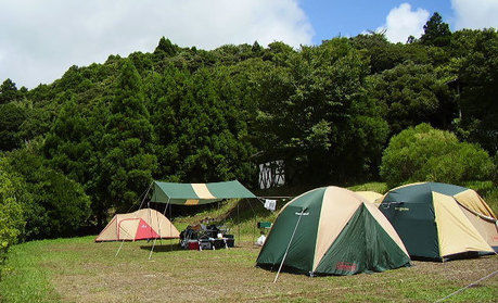 キャンピングヒルズ鴨川でのキャンプの様子