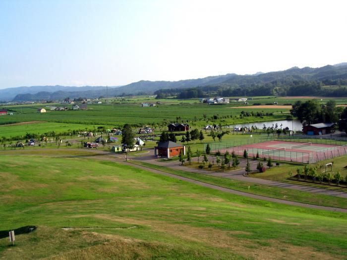 森林公園びふかアイランドキャンプ場の様子