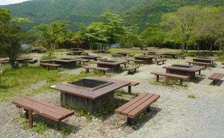 芦ノ湖キャンプ村のバーベキュー場