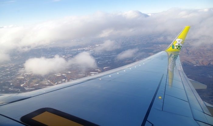 飛行機から見た景色