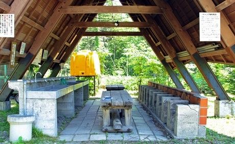 然別峡野営場の炊事棟