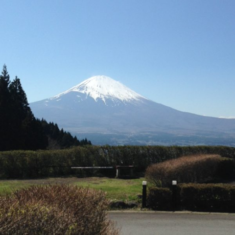 キャンプ場から見える富士山