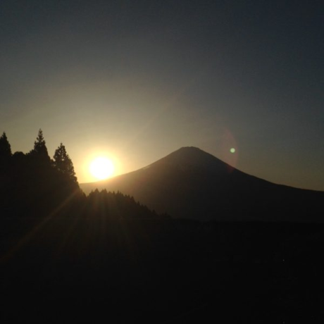 日の出と富士山