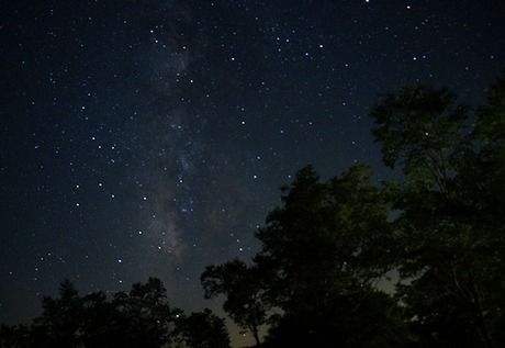 しらびそ高原山岳オートキャンプ場から見ることができる星空