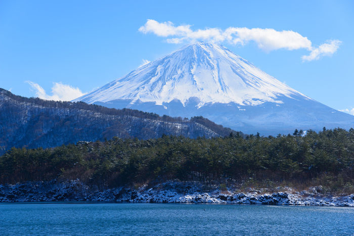 富士山と湖