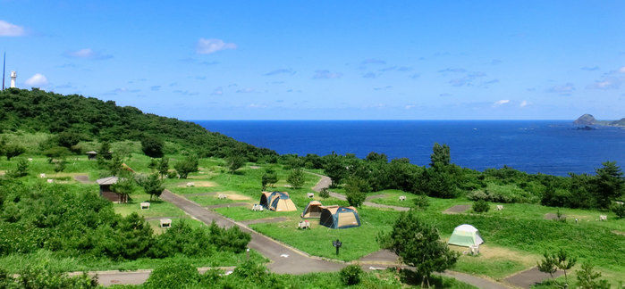休暇村佐渡の海を望むキャンプサイト