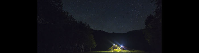 夜の四徳温泉キャンプ場
