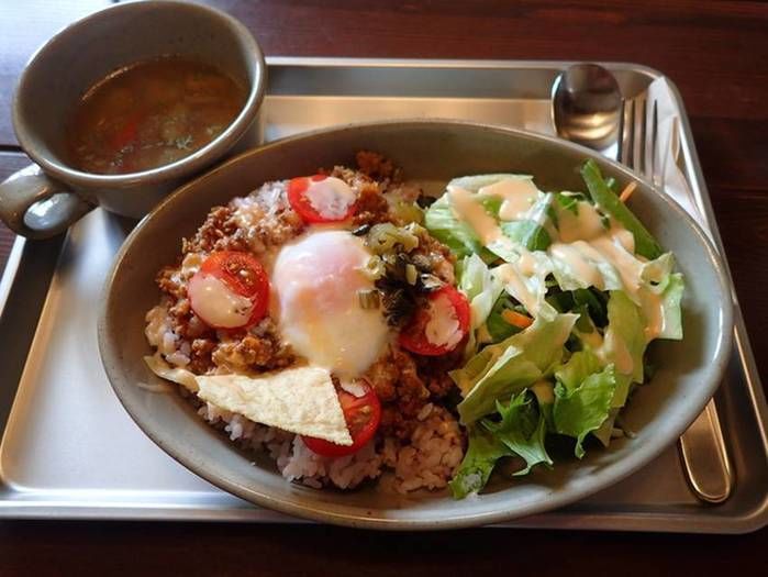 野沢温泉のカフェのご飯