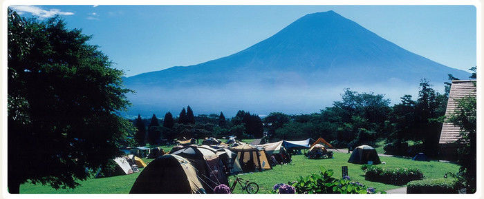 田貫湖キャンプ場から見える富士山