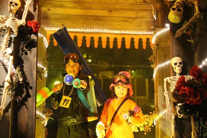 スプラトゥーンの仮装した子供達