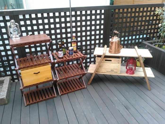カスタマイズされたコーナンラックと自作のラック