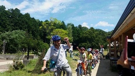 グリム冒険の森 サイクリングの様子