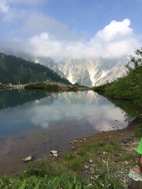 八方池と白馬三山