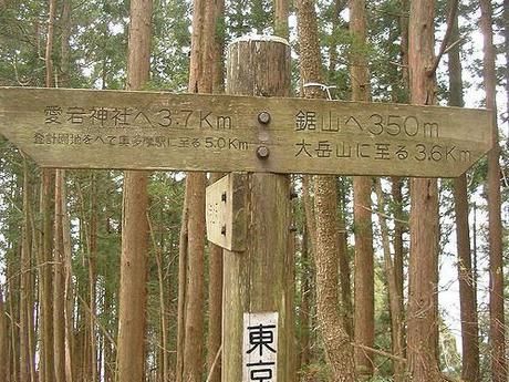 木製の道しるべ