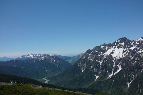 蝶ヶ岳の全景