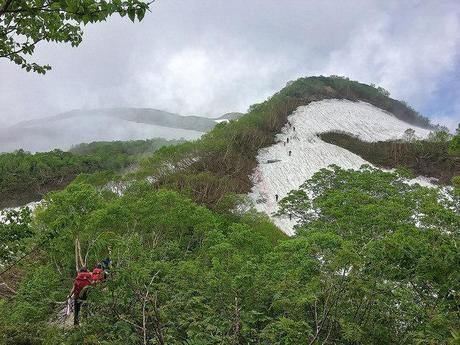 山肌が露出している八方尾根
