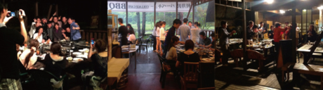 Cafe Collageで宴会をする人