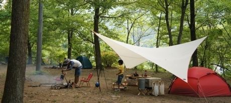 グリーンパークふきわれでのキャンプの様子
