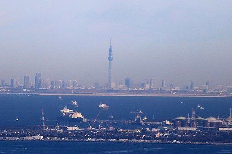 鋸山から見える東京スカイツリー