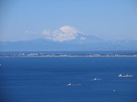 鋸山から見える富士山