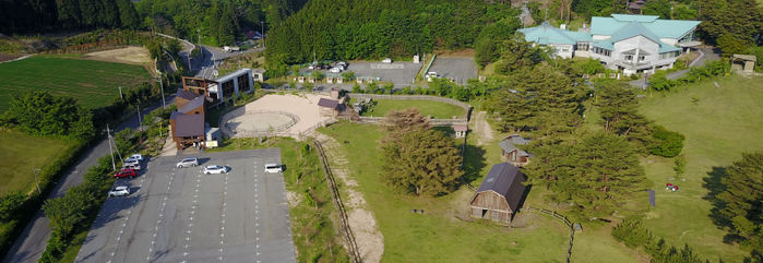 神石高原ティアガルテンの上空からの風景