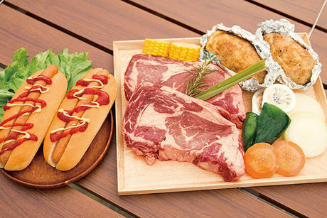幕張海浜公園バーベキューガーデンのバーベキュー食材 1ポンドステーキセット