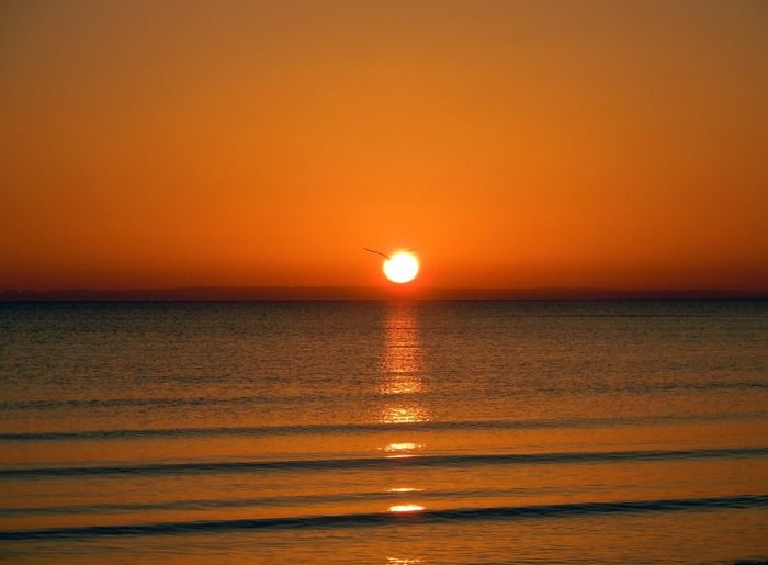 海に沈む夕日