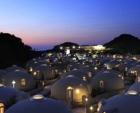 異国にいるようなとれとれヴィレッジの夕暮れ