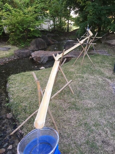 レスパール藤ヶ鳴バーベキューハウスセレノの流しそうめん