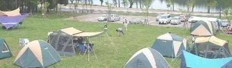 サンビレッジ徳良湖オートキャンプ場でのキャンプの様子