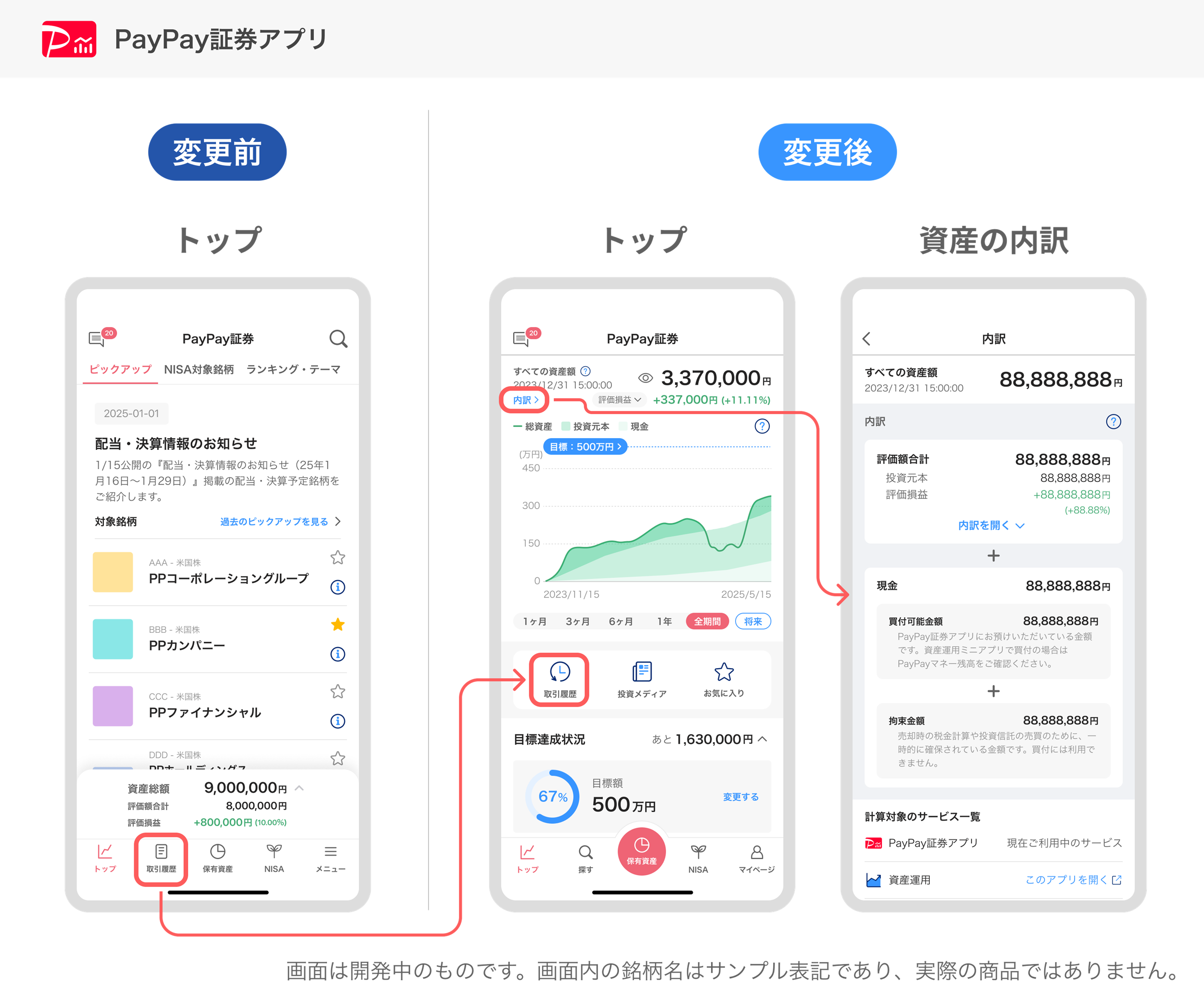 PayPay証券アプリ」「PayPay資産運用」の画面デザインが変わります | お知らせ | PayPay証券