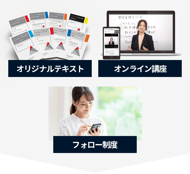 オリジナルテキスト、オンライン講座、フォロー制度