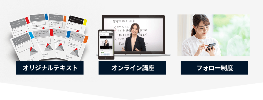 オリジナルテキスト、オンライン講座、フォロー制度