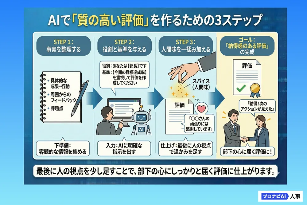 コピペOK】人事評価コメント作成プロンプト集｜ChatGPTで時短と公平性